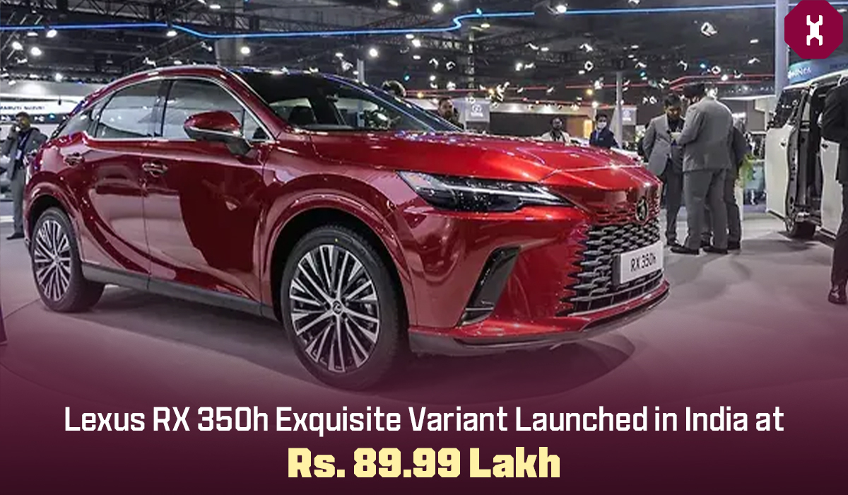 Lexus RX 350h Exquisite Variant Debuts in India at ₹89.99 Lakh