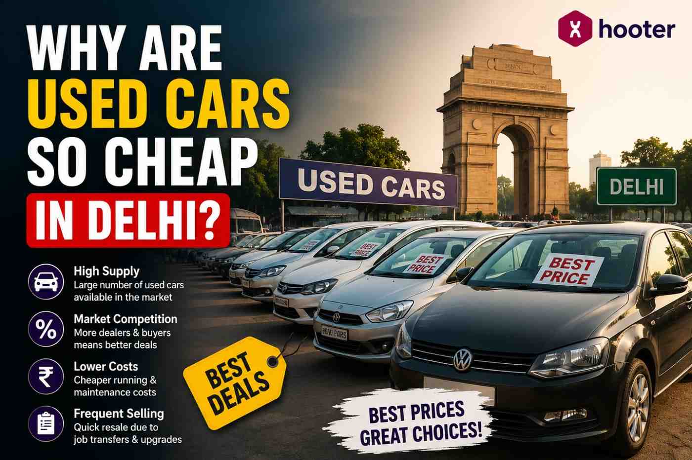 Why Are Used Cars So Cheap in Delhi? 7 Real Reasons Explained | Hooter Why Are Used Cars So Cheap in Delhi? 7 Real Reasons Explained | Hooter